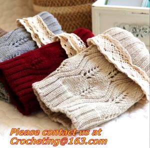 Wholesale women knit boot cuffs acrylic cable pattern lace boot socks buttons leg warmers bontique from china suppliers