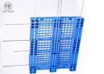 Steel Reinforced Colored HDPE Plastic Pallets Anti-Slip Rubber Inserted 1300 *