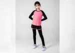 Customizable Kids Sports Clothing Girls Raglan Long Sleeve T Shirts 140-210g