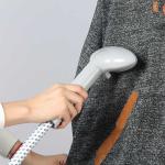Single Pole Standing Clothes Steamer , Light Red Handheld Steamer For Curtains