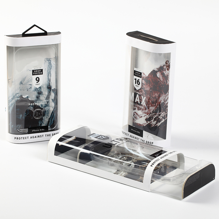 2020 Custom Mobile Accessories Packaging Pvc Plastic Clear Box with Color printing