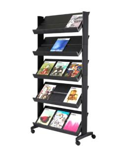Wholesale New Design Magazine Display Rack Metal Bookshelf Floor Standing Style from china suppliers