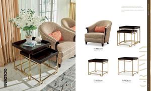 Wholesale Living room furniture Smart design Coffee table by Stainless steel legs with Oak wood table from china suppliers
