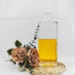 Clear Cuboid Crystal Agave Glass Bottle with Cork Cap 500ML 750ML 1000ML Hot