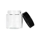 Clear Glass Weed Jar Airtight Child Resistant Screw Lids For Dry Food Storage
