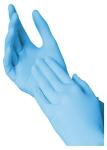 Comfortable Clear Plastic Disposable Gloves Odorless Blue Color Puncture