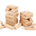 Digital 51PCS Log Building Blocks Dominos Jenga Blocks