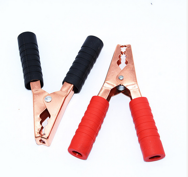 200A Safety Heavy Duty Brass Battery Alligator Clamps Universal PVC Insulator Strong Alligator Clips for Car