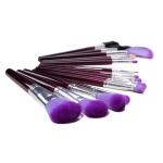 Purple 16pcs Cosmetic Makeup Brush Set Eco Friendly Painting Wood