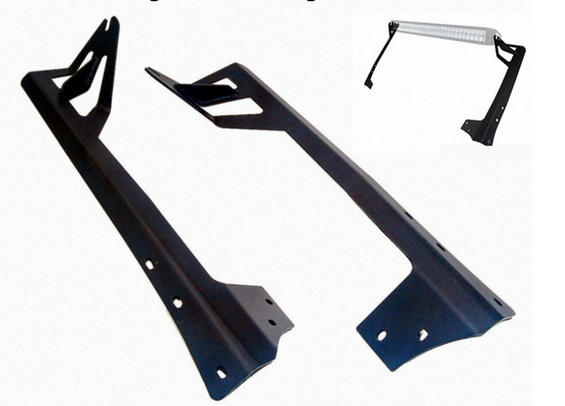 Flexible Iron Black Durable LED Lightbar Bracket For Jeep Wrangler