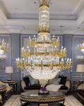 European Style Candle Extra Large Crystal Chandeliers For High Ceilings