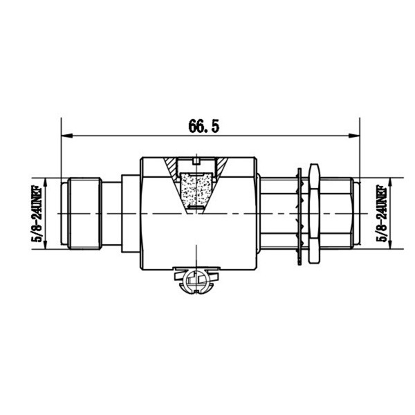 Low Return Loss Rf Lightling Arrestor , Coaxial Cable Lightning Arrestor 50 Ohm