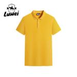 Embroidery Logo Mens Polo T Shirts Breasted Cardigan Lattice Polyester