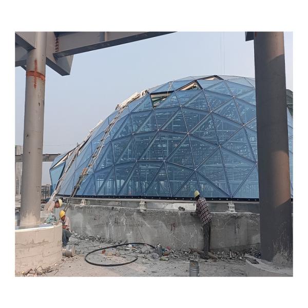 Blue Color Aluminium Curtain Wall Glass Facade Panel for Steel Structure