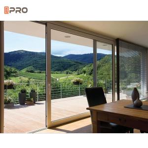 Wholesale Double Tempered Glass 6063 Aluminium Sliding Doors Black White Color from china suppliers
