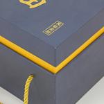 Boutique Custom Paper Gift Packaging Boxes With Ribbon Handles Large