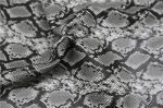 Grey High Grade Pu Leather / Printed Leather Fabric 0.65mm Thickness