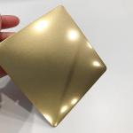 SUS 304 316 Metal Sheet 4x8 Bead Blasted Finish Champagne Gold Stainless Steel