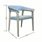 Ash Wood Fabric Back Chair for Adult Suitable Soft Package in Restaurant Hotel