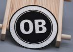 White Tatami Fabric Printed Labels With Black Silicone Logo For Garments