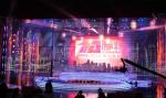 Curtain Outdoor LED Advertising Panel , Exterior Advertising Display Glass