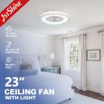 OEM 6500K Bedroom Ceiling Fan Light 24 Inch DC Motor 6 Speed