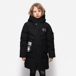 Wholesale Bilemi Solid Black Thick Hooded Warm Boys Winter Jacket Fashion Parka Kids Downcoat from china suppliers