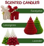 Christmas Scented Candles Gift Set Elk & Christmas Tree Shaped Handmade Soy Wax