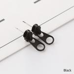 Punk Rock Zipper Earrings Tools Stud Stainless Steel Tragus Cartilage Ear