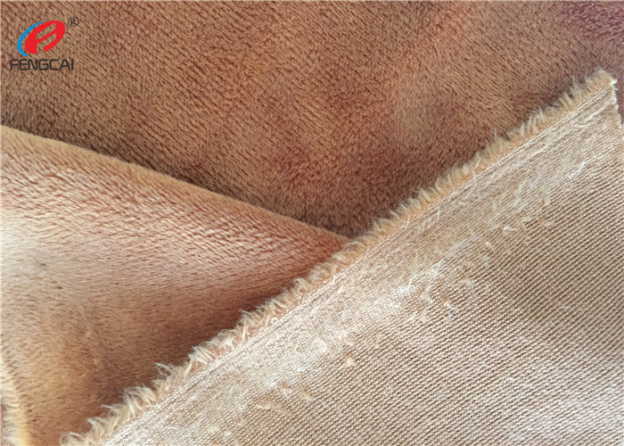2 Pile Height Polyester Knitted Minky Plush Fabric Solid Color Soft Velboa