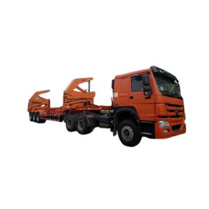 Wholesale Sinotruk Howo 8x4 Truck 37 Ton Side Lifter Side Loader Container Trailer Lift Truck Trailer skeleton Semi trailer from china suppliers
