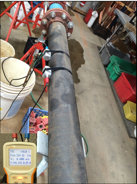 Four Line Display Ultrasonic Water Flowmeter