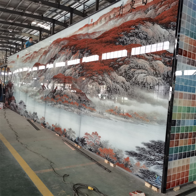5mm Thickness 3D Digital Printed Tempered Art Glass For Building Doors