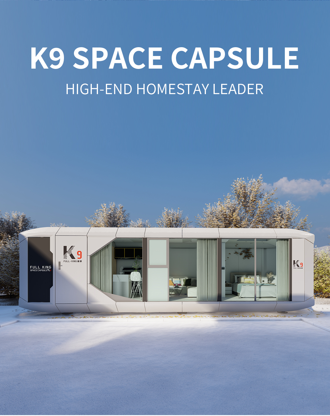 China High tech Space Capsule House Container with Balcony Smart System Space