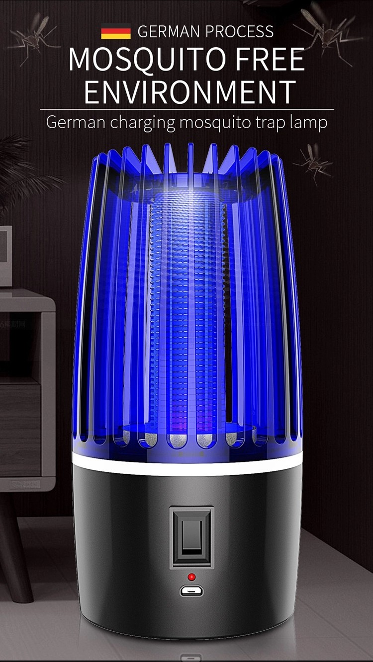 2 in 1 electric LED USB mosquito killer lamp for camping bug zapper rechargeable