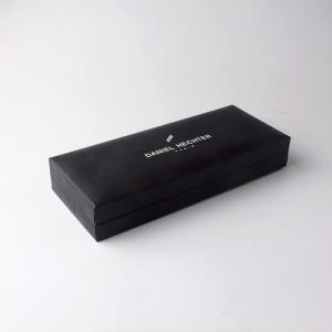 Wholesale PU Gift Packing Box , Black Leather Pen Packaging Box With White Paper Sleeve from china suppliers
