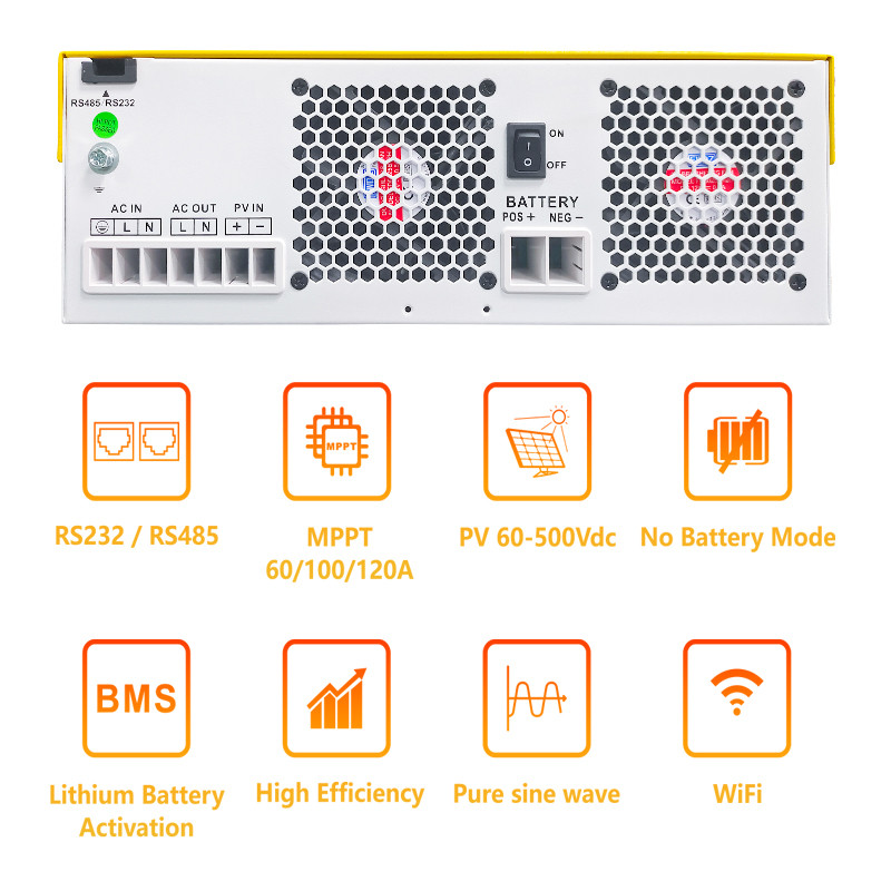 3.5KW Solar Inverter Hybrid Off Grid Inverter 24V 1.5kw 2.5kw Waveform Pure Sine wave