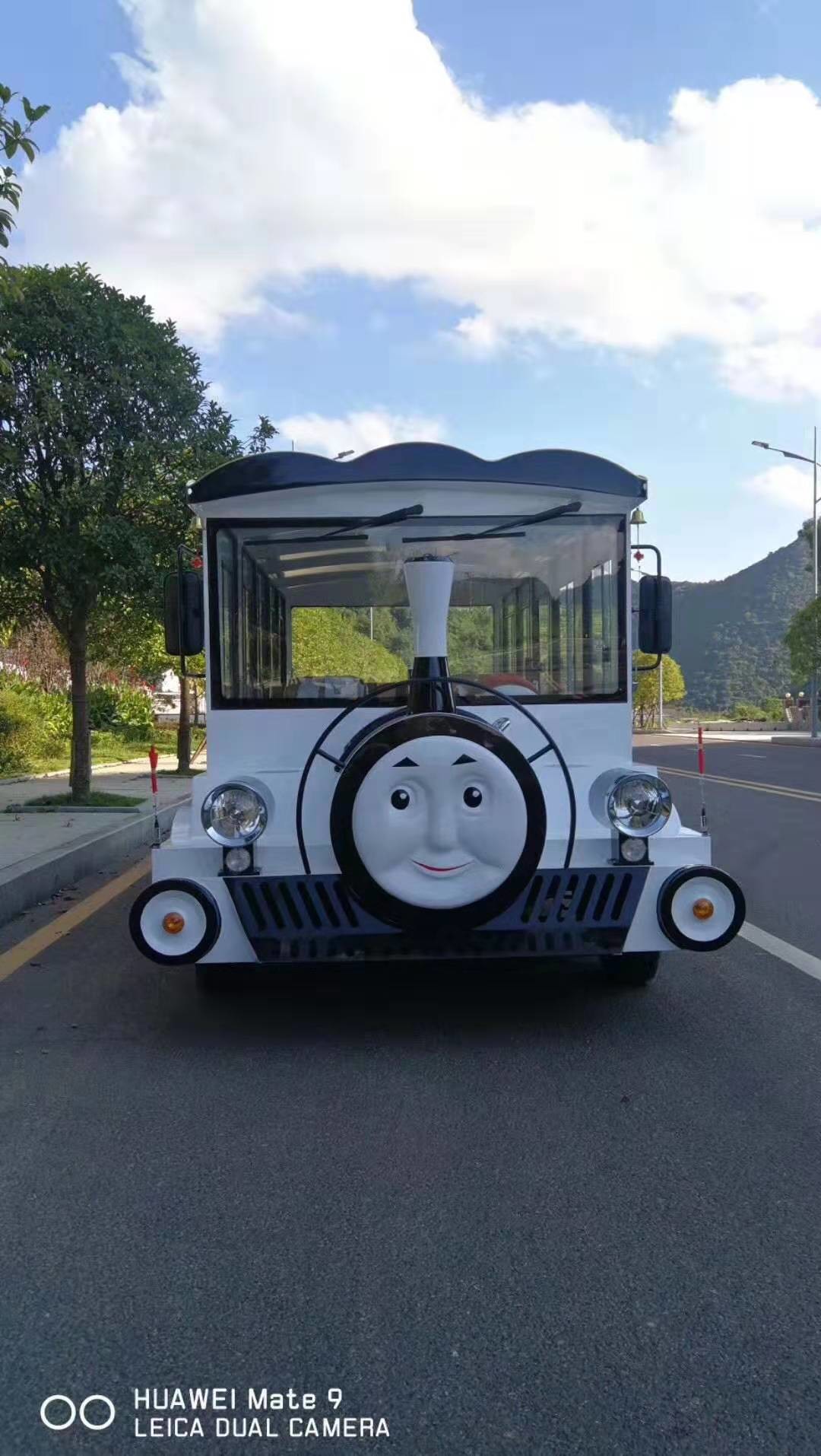 cartoon electric sightseeing car 14 seats Size 5710*1590*2160mm power 72v7.5kw