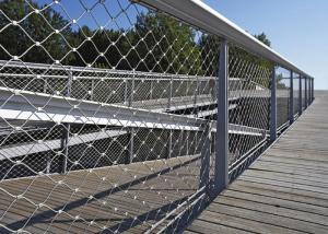 China Decorative Wire Rope Mesh Fence , Outdoor Fashion 2.0 mm X Tend Wire Net Mesh on sale