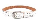 Circle Studded Mens Casual Leather Belt With Alloy Buckle