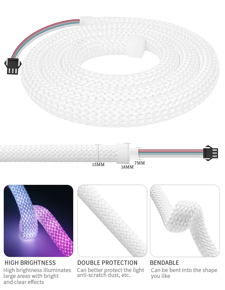10m 20m 50m Led Neon Flex Rope Light 12V 24v Low Voltage 360 Degree