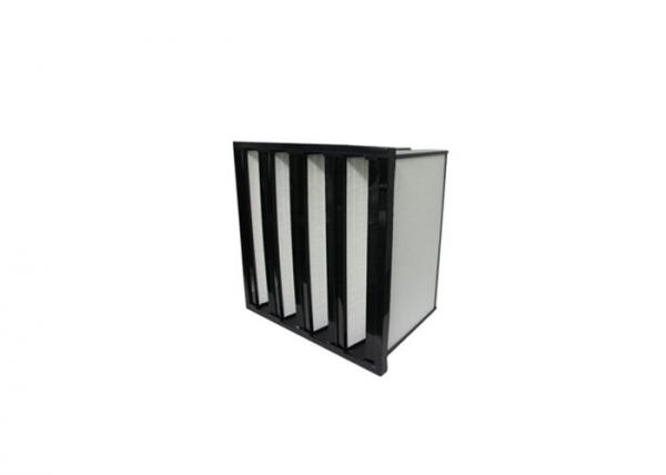 Quality Rigid V-Packing Air Conditioner Filters Plastic Frame , Pocket V Bank Filters Galvanized for sale
