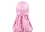 Pink GG Silk Silky Satin Designer Durag Supplier Bulk Wholesale