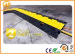 300 * 250 * 50mm 45 Degree 2 Channel Rubber Cable Corner Protector Yellow