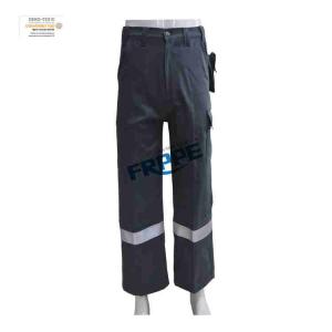 Wholesale EN11611 310gsm Fire Resistant Pants FR Cotton Pants With Reflective Tapes from china suppliers