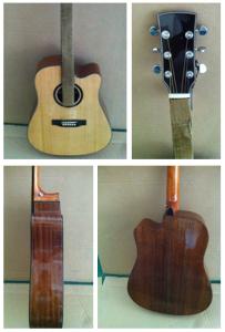 Wholesale 41inch OEM Top level solidwood vintage cutaway acoustic guitar/western guitar steel string sale-TP-AG61 from china suppliers