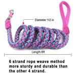 Mountain Climbing Braided Nylon Rope Dog Leash , Dog Training Leash With Lock