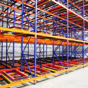 Wholesale Industrial Warehouse Steel Push Back Storage Rack System Customized from china suppliers