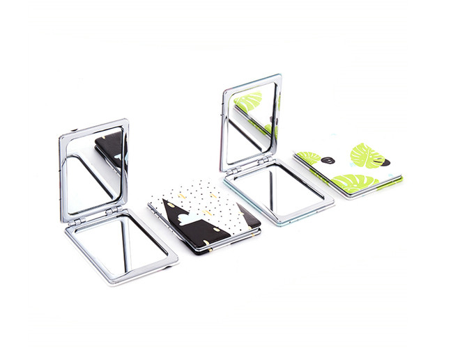 Rectangle Cosmetic Pocket Mirror Cute Foldable Souvenir Gift Printing Logo