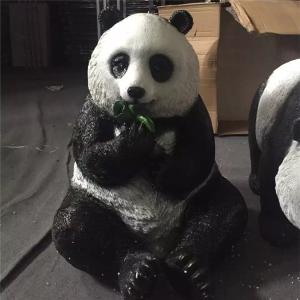 Wholesale H80cm Life Size Fiberglass Panda Statue For Hotel Decoration from china suppliers